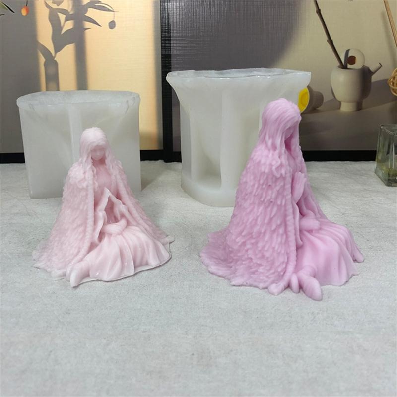 Frauen Skulptur Silikon Kerzenform Epoxidharzform für DIY Kerzenherstellung Handgefertigtes Handwerk Gips Heimdekorationen