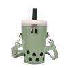 Fashion Personality Milk Tea Bag Cute Girl Small Bucket Phone Lipstick Bags Women's New Casual Korean Version Crossbody Pack Pop