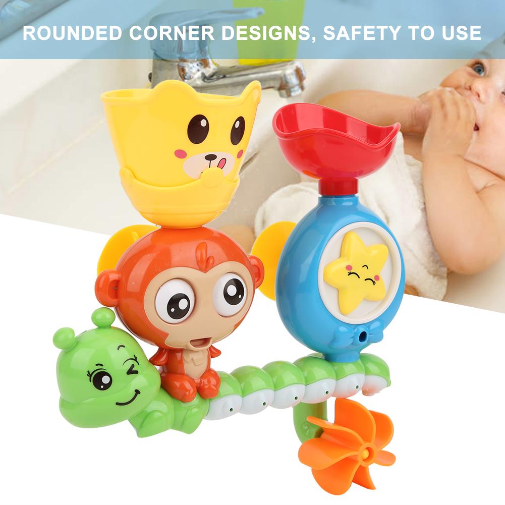 Baby Bath Toys Cute Cartoon Pattern Bathroom Bathing Playing Toys for ChildrenGreen