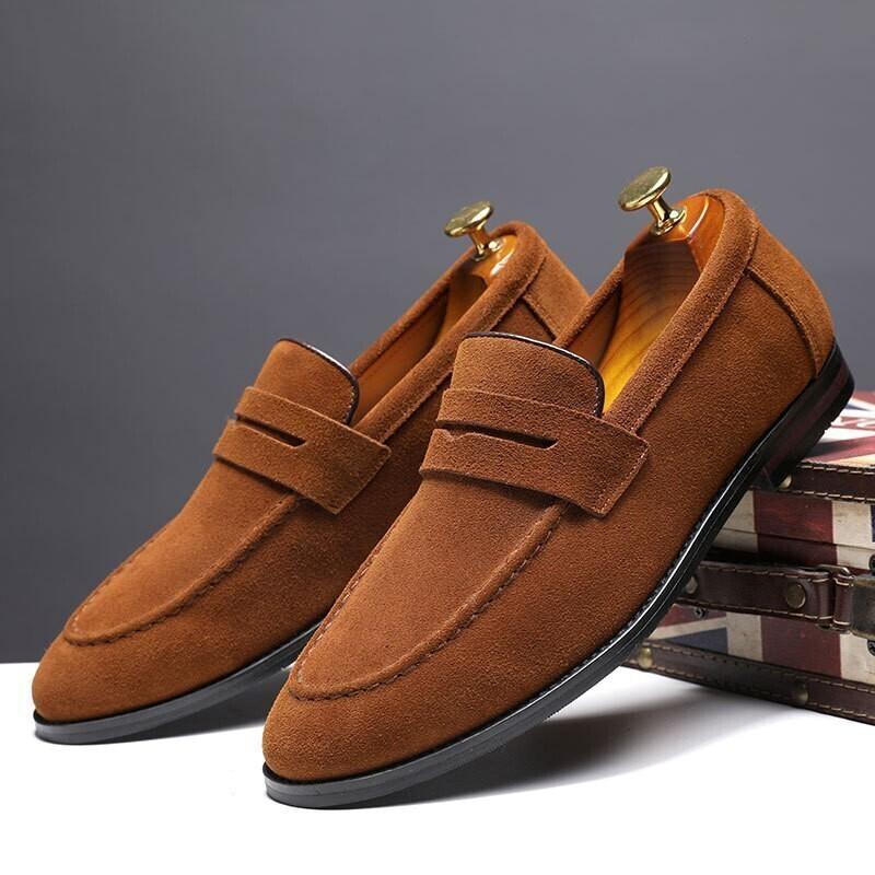 Pantofi casual pentru bărbați Piele naturală întoarsă Bărbați Slip-on Ușori Confortabili Loafere pentru condus Mocasini Bărbați Petrecere Nuntă Plat