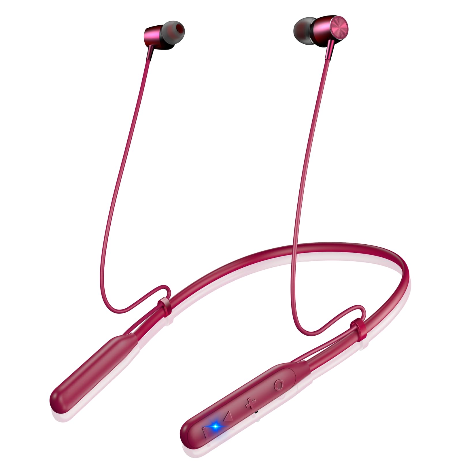 

Bluetooth Earphones Adjustable 40 Hours Continuous Wireless Earphones Neckband with Raised Noise Fast Magnetic Volume Siri for Technical Standards