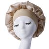 Women Satin Home Hair Shower Cap Comfortable Nightcap Casual Wide-brimmed Sleeping With Elasticated Floppy Band Cap Breathable