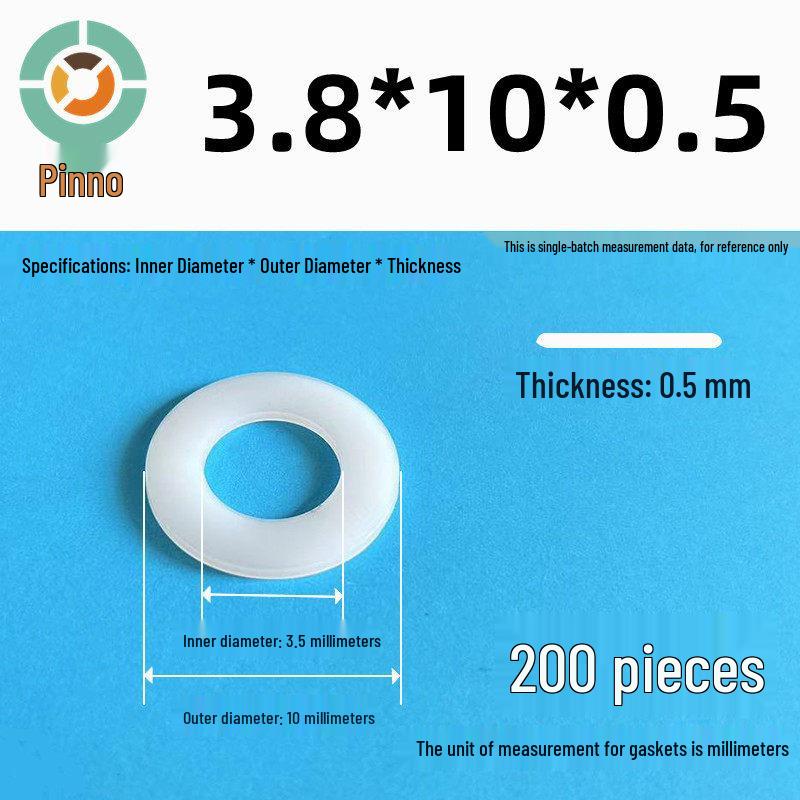 Thickened Nylon Plastic Flat Washer: Hard Plastic Gasket M2-M16