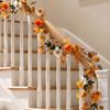 Faux and Chrysanthemum Garland for Fall Mantel Staircase Door Wreath Decoration