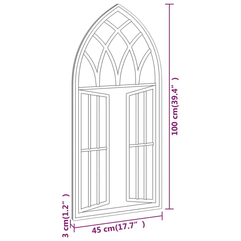 Vidaxl Indoor Lustre, Black, 100X45 Cm, Iron