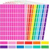 YSHIHE Rectangular Colored Stickers,12 Colors Rainbow Color Color Coding Labels,1inch x 3/8inch (25 x 10mm) Assorted Sticker for Offices Labeling