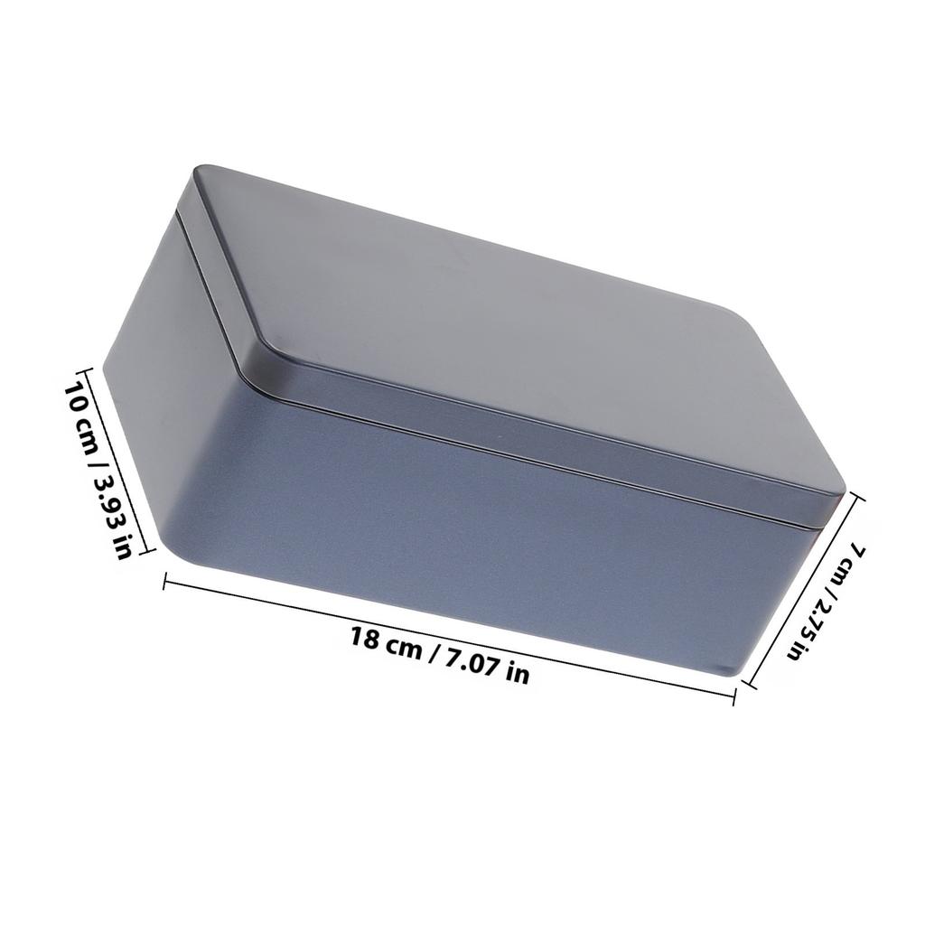 2Pcs Tea Leaf Storage Boxes Rectangular Tinplate Containers Portable Mini Organizer for Lip Balm Candies Cosmetics Home Storage