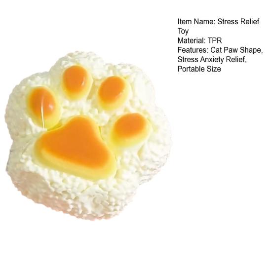 1/2/5Pcs Cat Paw Cake Squeeze Toy Stress Relief Kitten Paw Pinch Sensory Toy Soft TPR Stress Ball Animal Claw Fidget Toy