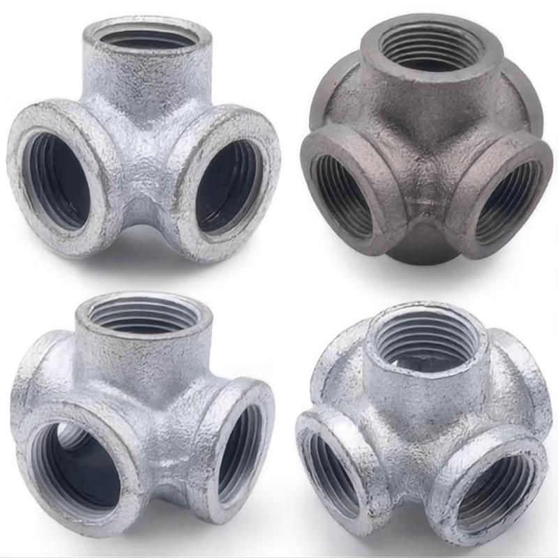 Tieluowei Malleable Steel 5-Way Pipe Connector