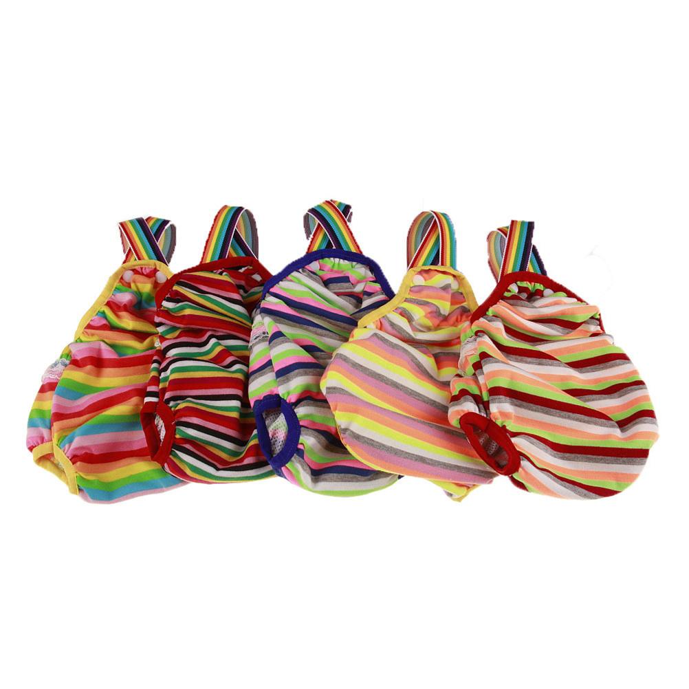 

Comfortable Striped Physiological Pants for Female Dogs Reusable Sanitary Diapers Washable Pet Underwear during Menstruation 29X22X1CM