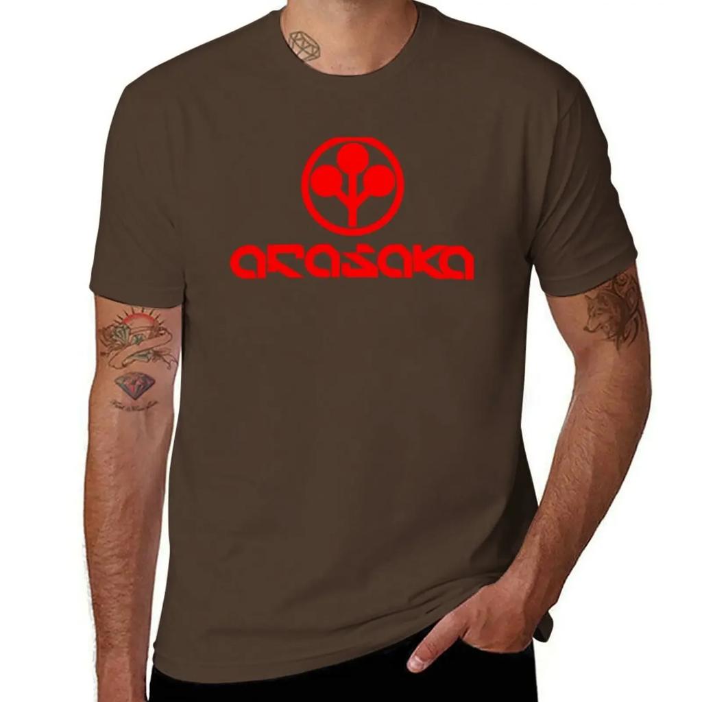 Arasaka T-Shirt new edition vintage clothes blanks customs heavy weight t shirts for men