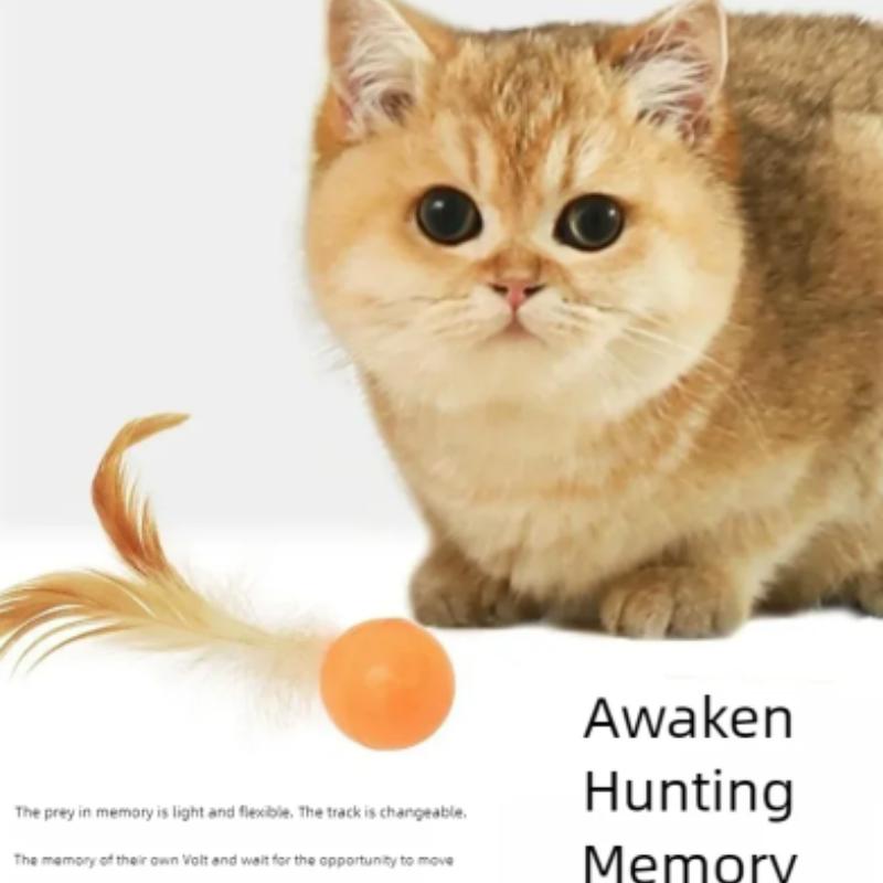 Interactive Elastic Ball Toy for Cats And Dogs Funny Feather Football Plaything Kitten Kitty Doggy Pet Supplies