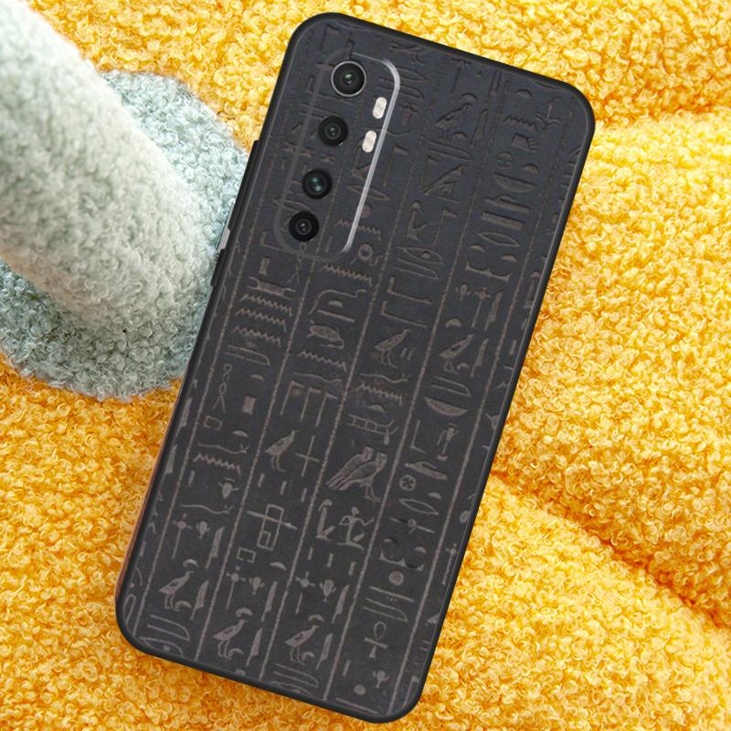 Egyptian Hieroglyphics Symbols Case For Xiaomi 13T 14T 15T 14 15 Ultra 17 Pro Max Cover For POCO F8 F7 X7 Pro F5 F6 X5 X6