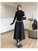 Elegant High-Waisted Wool Blend Midi Skirt – Minimalist, Warm, and Flattering Winter Style