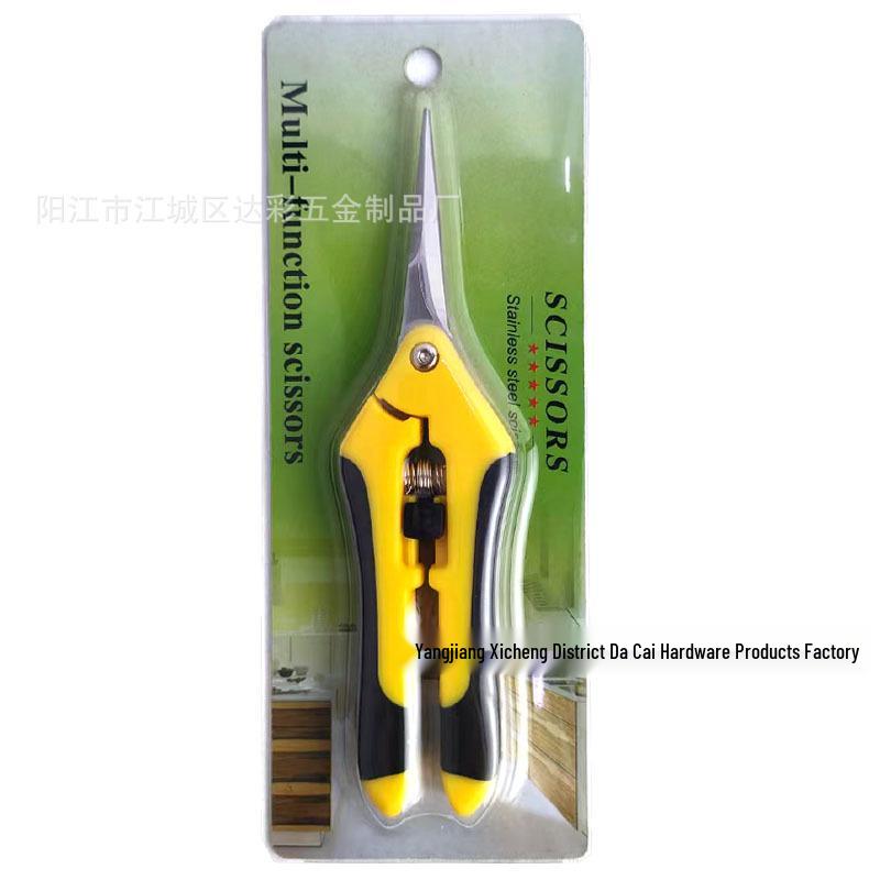 Stainless Steel Pruning Shears – Straight Head Elbow Flower, Fruit, and Vegetable Scissors.