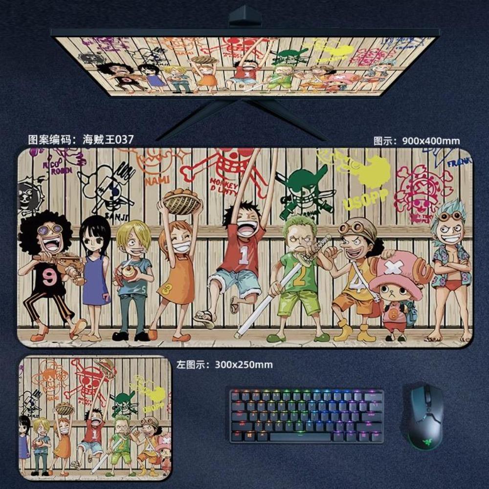 Nautical King Animation Periphery Cute ONE PIECE Leather Mouse Pad Boys Oversized Small E-sports Game Office Computer Keyboard Pad Notebook Table Mat