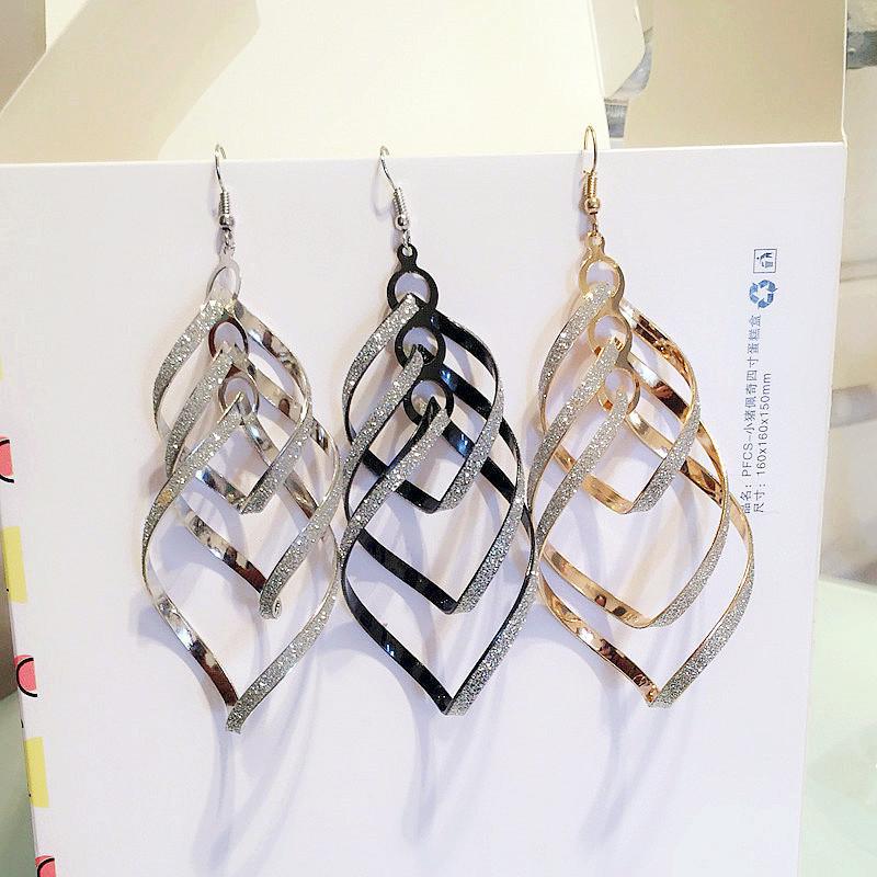 Trendy European And American Stylish Punk Spiral Earrings For Fashionable Women