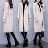 Korean Style Mid-Length Loose Woolen Coat - 2025 Trend, Autumn Winter, Plus Size, Thickened Women's Outerwear