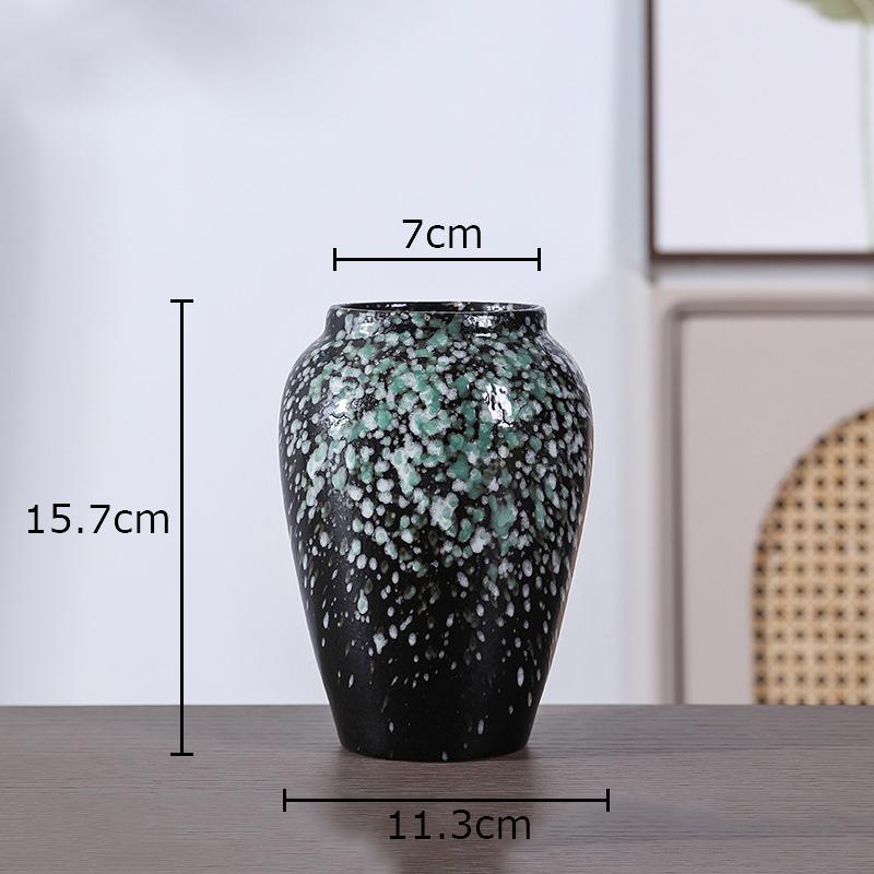 Retro Painted Ceramic Vase Classical Porcelain Plant Pots Table Decoration Flower Arrangement Floral Vases Room Aesthetic Decor