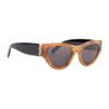 Saint Laurent Logo Design Acetate Irregular Shape Sunglasses Women Sunglasses Brown 779871Y99562348