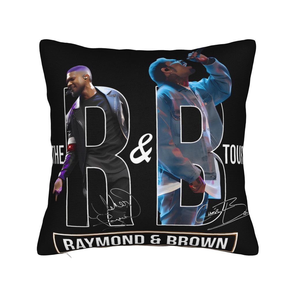 Decorative Pillowcase Chris Brown Usher RB Tour Merch Home Pillow Case Cover Drop Shipping MultiSize