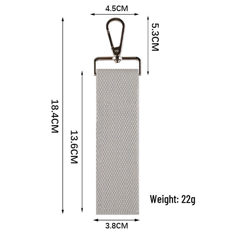 Personalized Pure Cotton Canvas Belt Keychain with Contrast Colors – Handmade INS Style