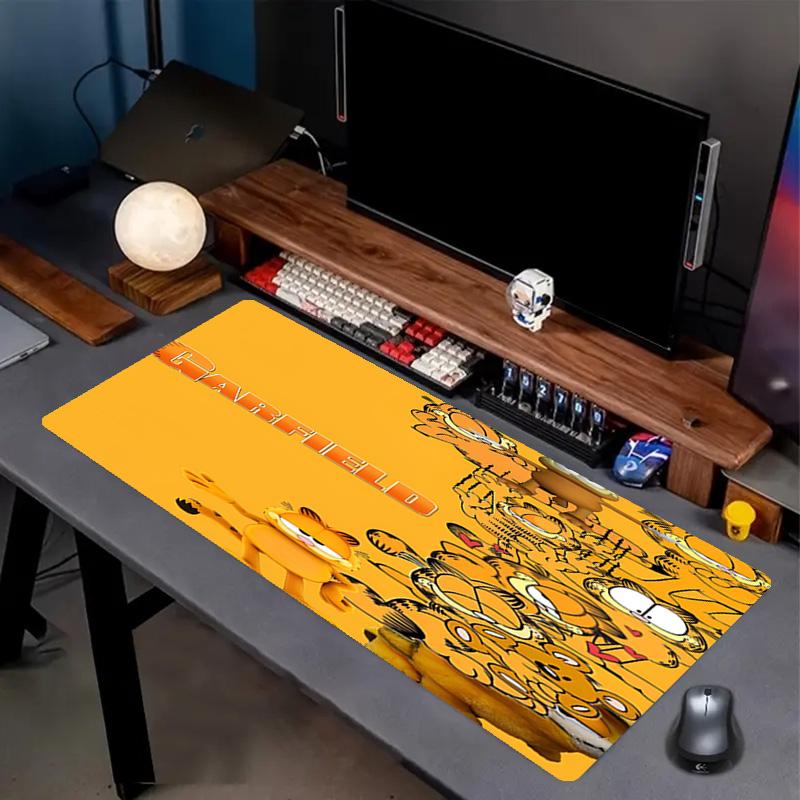 Garfield Print Mouse Pad, Anti‑Slip Desktop keyboard Mat, for PC Laptop Gaming Working Daily Use, Cool Festival Surprise Gift