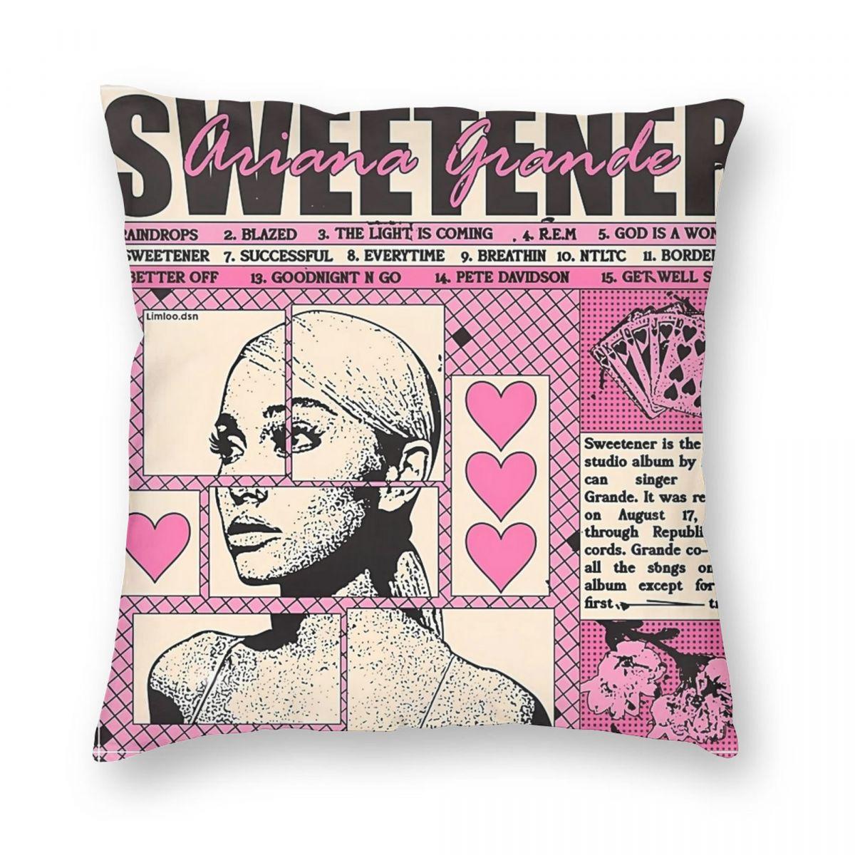 

Ariana Grandes Eternal Sunshine Pillowcase Printing Fabric Cushion Cover Decorations Pillow Case Cover Home Zipper 40*40cm 12x12Inch