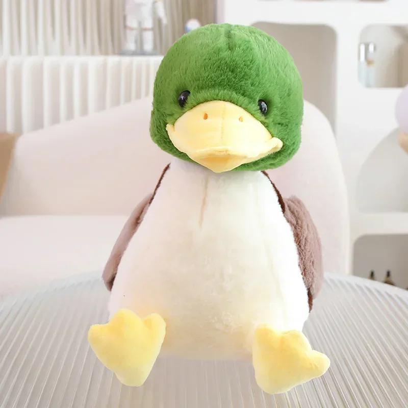 Simulation Small Yellow Duck Kawaii Wild Green Duck Plush Toys Cartoon Stuffed Animals Dolls Soft Throw Pillow Toys Room Decor