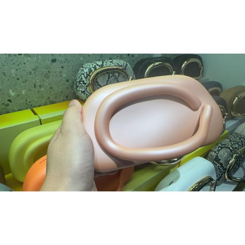 

Trendy classic round box clutch bag dinner bag acrylic bag retro metal handle shoulder crossbody 20*5.5*11cm