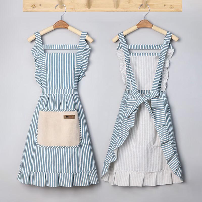 Cotton Linen H-Strap Kitchen Apron