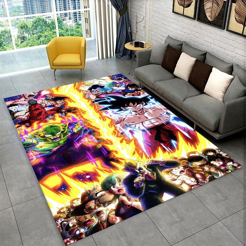 Cartoon D-Dragon Ball Anime Game Carpet Rug for Playroom Bedroom Living Room Sofa Home Decor,kid Area Rug Non-slip Floor Mat