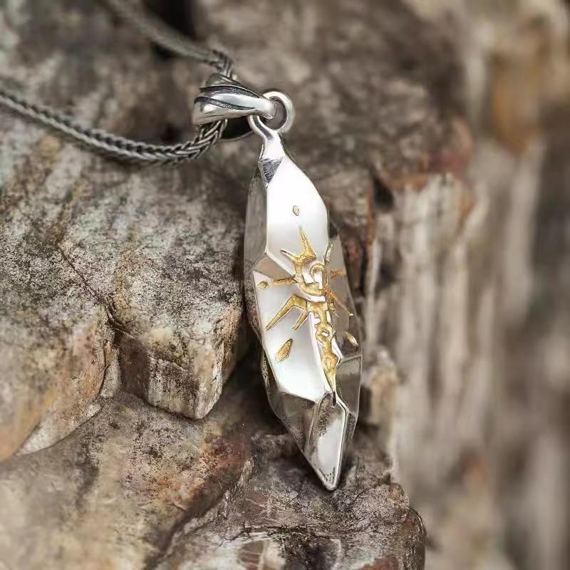 Retro Náhrdelník pro muže Kámen přání Personalizovaný Trendy Cool Přívěsek Meteorit Zirkon 2024