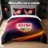 Set Biancheria da Letto con Design Calcio VfB Stuttgart 1 Copripiumino + 2 Federe Morbido Traspirante Biancheria da Letto per la Casa