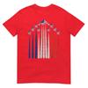 Patriotic Fighter Jets Usa Flag Red White Blue 4th Of July Tshirt