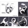 Personalized titanium steel  wrench rin open ring punk ring