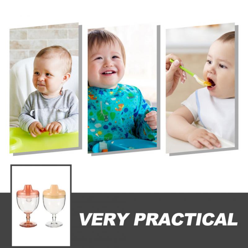 2pcs Baby Cups Goblet Shape Safety Antidrop Toddlers Mealtime