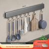 Kitchen Wall-Mounted Hook Rack