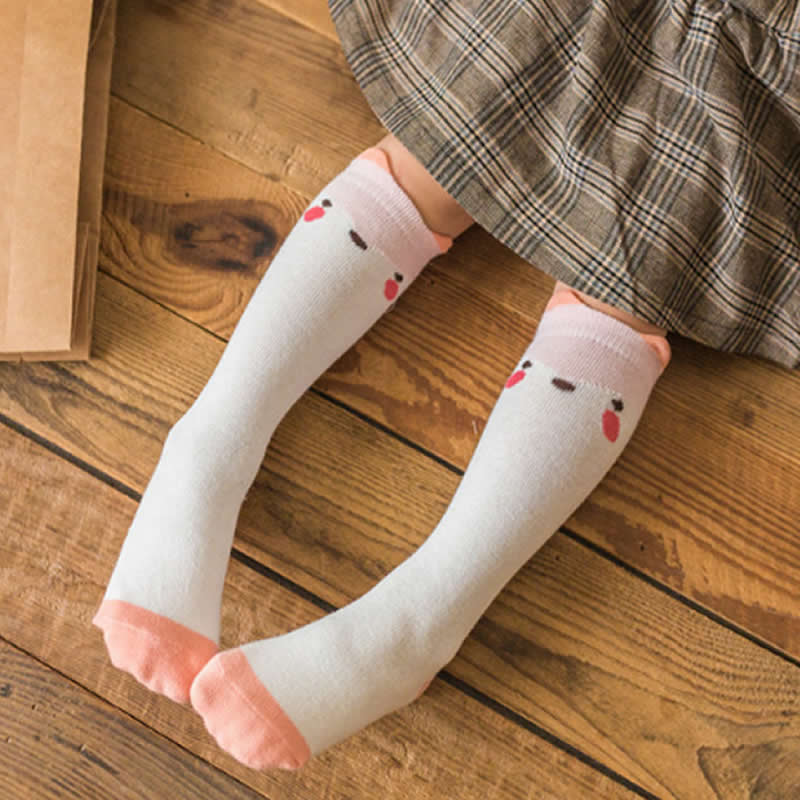 Girls Socks knee high Kids Baby Cute bear panda print Cotton Socks leg warms fall cloth boy knee sock toddler fashion sock