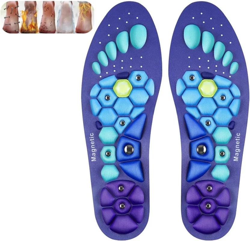 

Orthopedic Acupressure Insoles Reflexology Massage Insoles for Pain Relief Comfortable Foot Support for Men Women Memory Foam L 12-15 синій