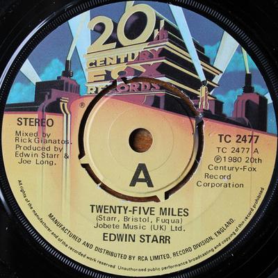 7inch Record EDWIN STARR - Twenty-Five Miles TC2477 20th Century Fo 1980 UK Soul/Funk Used