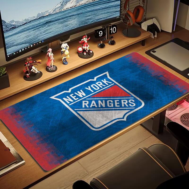 New York Rangers Logo Color Mouse Pad Large Gaming Table Cushion Non-slip Laptop Tablet Big Mousepad XXL Mat Mini PC Playmat With Lock edge