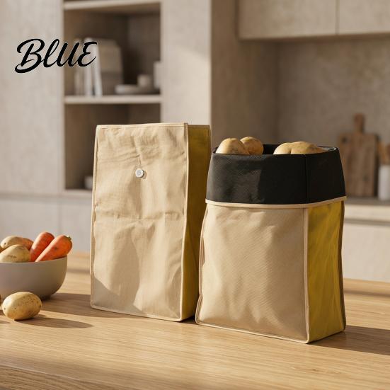 Breathable Produce Storage Reusable Self Sealing Potato Onion Bags Light Blocking Bag with Side Eco Friendly Food Zipper Non-woven Fabric