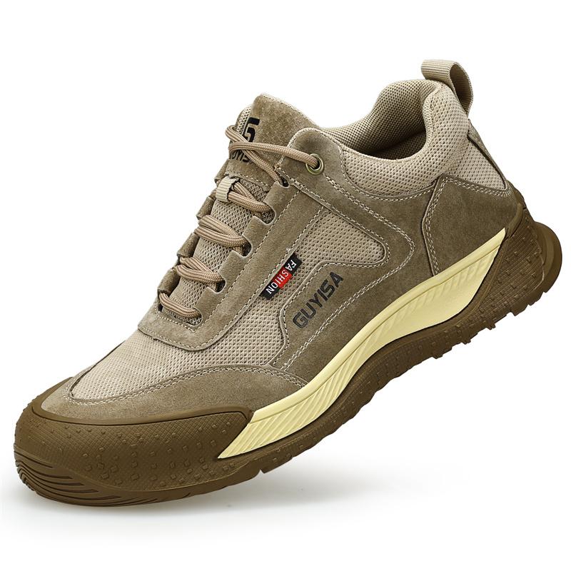 Black Leather Work Safety Shoes Waterproof Indestructible Steel Toe Cap Labor Shoes For Men Breathable Anti Smashing Sneakers