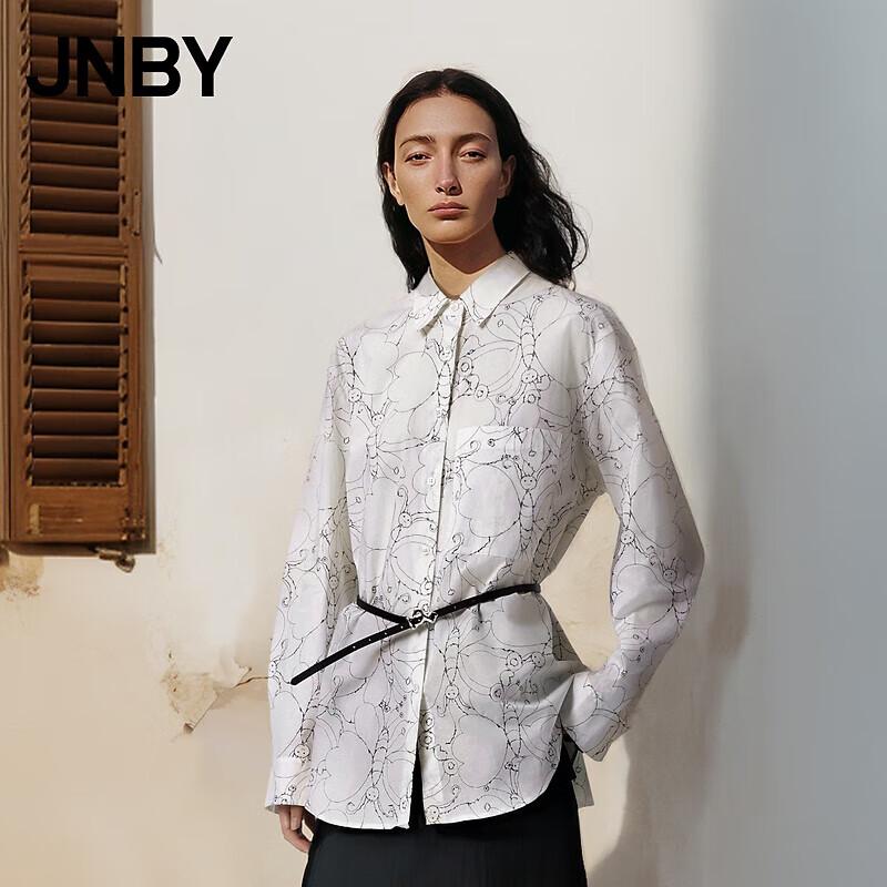 JNBY Women's Year of Dragon Printed Relaxed Fit Long Sleeve Shirt