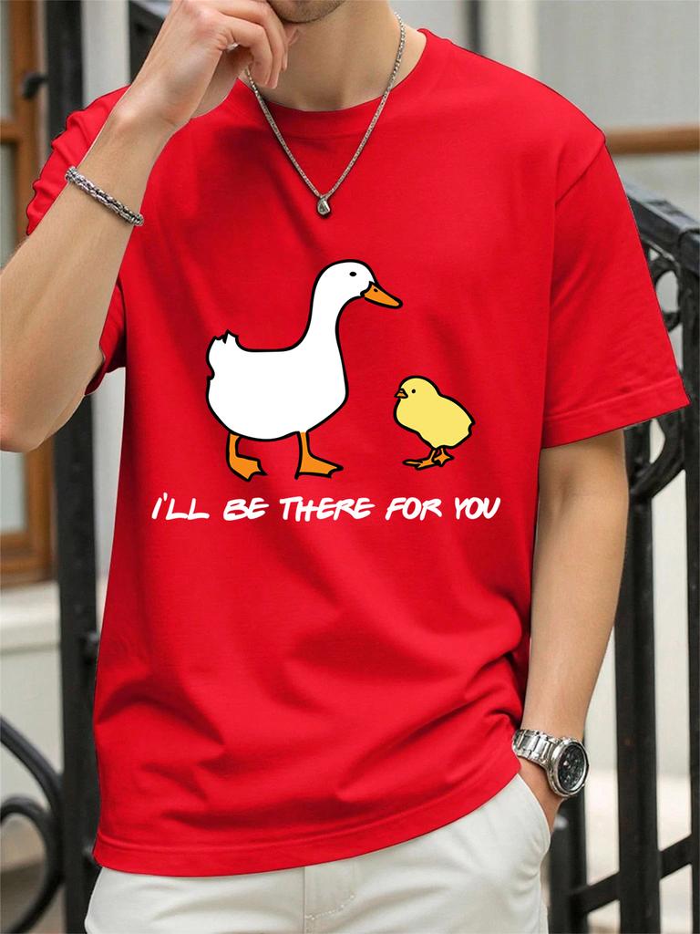 Goose Will Be There For You Printed TShirts Womens Summer Cotton Tops Loose ONeck Soft Short Sleeve T Shirts Casual Clothes