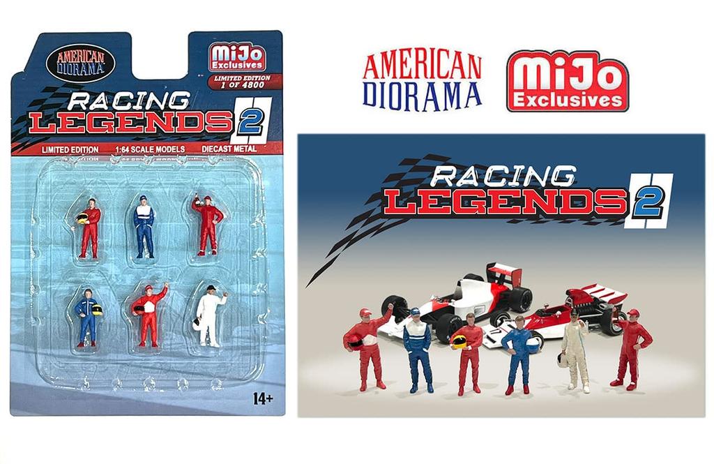 American Diorama 1/64 Scale Racing Legends 2 Figure [Imported]
