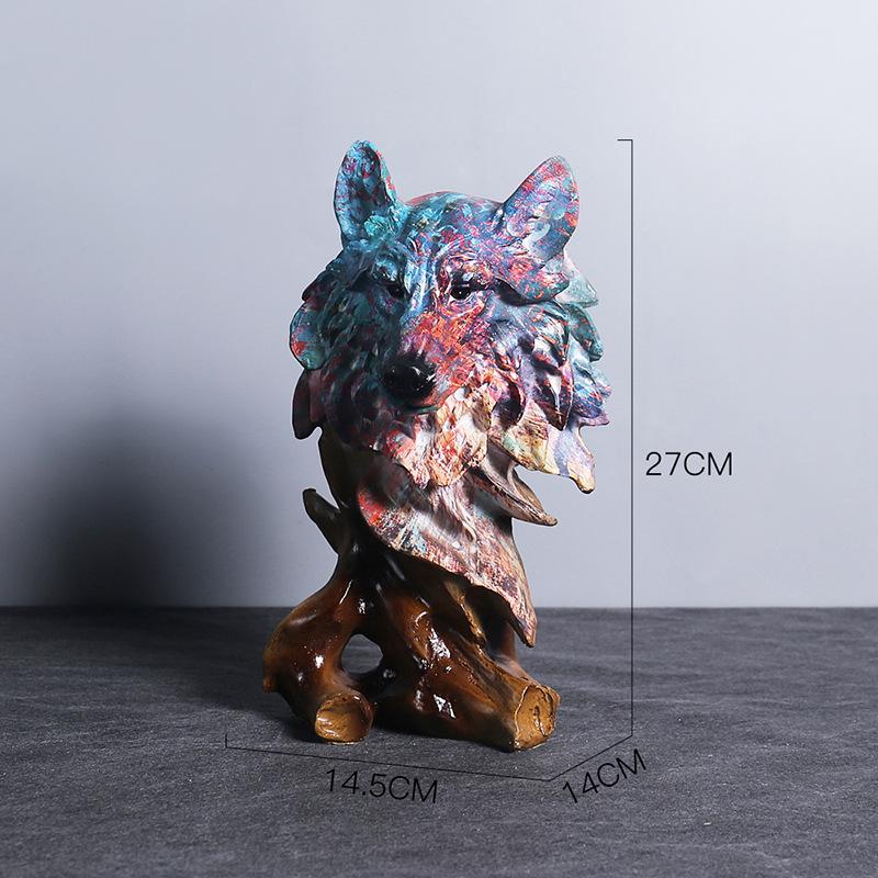 

European Style Eagle Head Resin Figurine - Abstract Animal Ornament for Living Room, Study, or Office