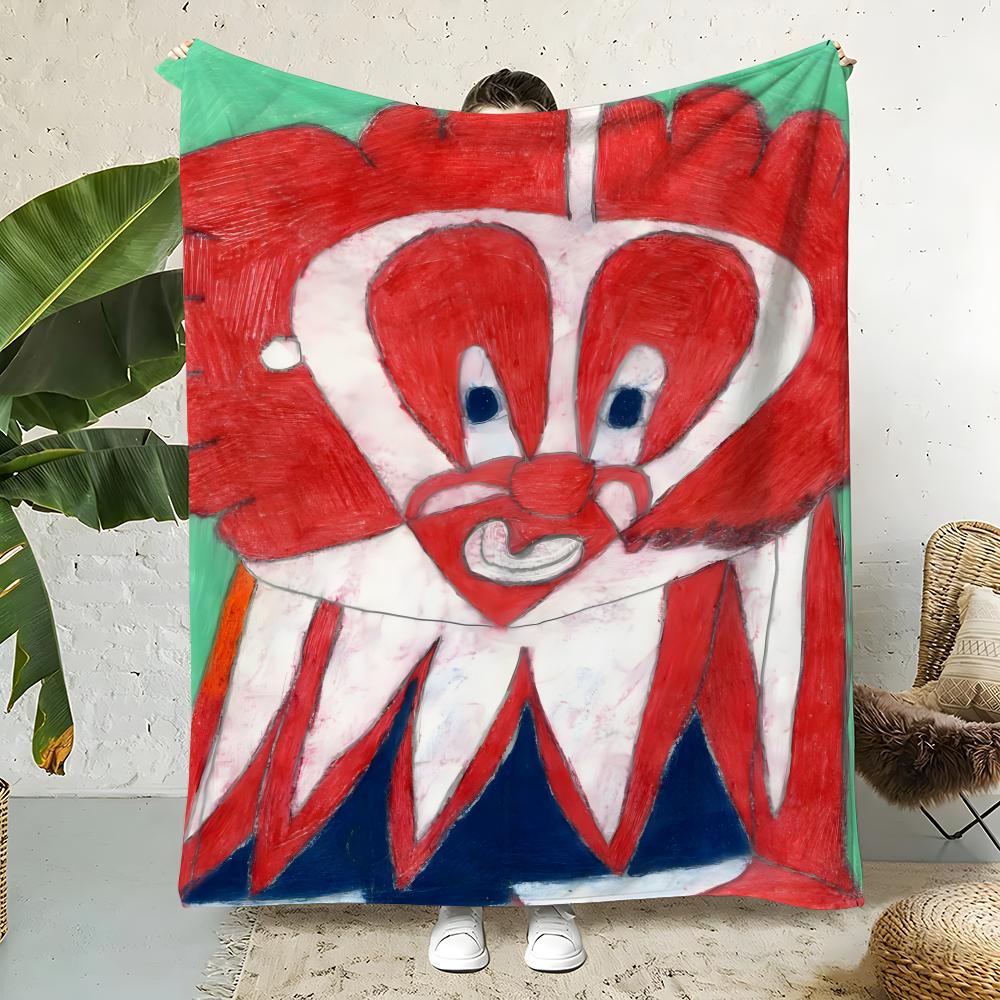Artist A-AnthonyColeman Throw Flannel Throw Blanket,Bed Home Office Nap Blanket Travel,Camping,Picnic Blanket Soft Decor 75x90cm