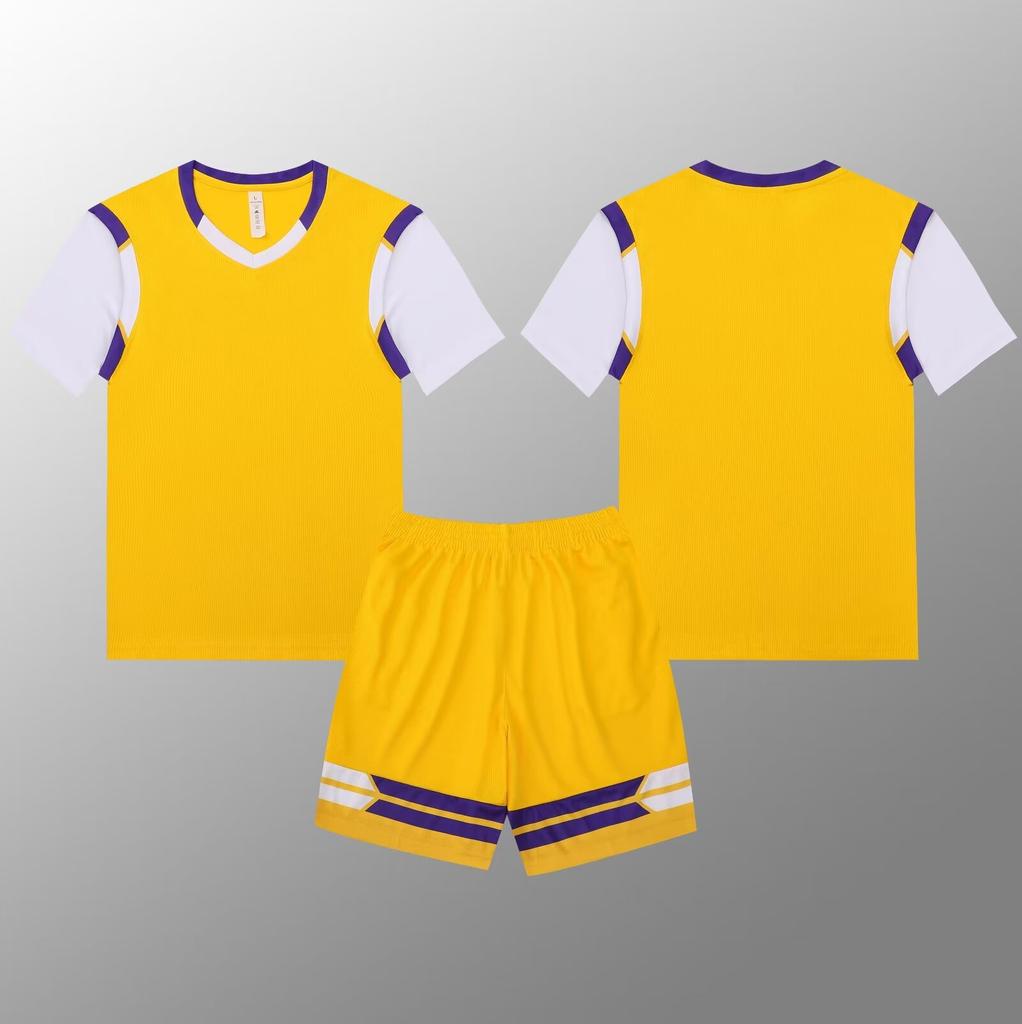 B007 Sahte İki Parça Basketbol Forması Seti, Yetişkin Erkek ve Kadın Baskılı Formalar, Her İki Tarafta Cepli 2Xs-5Xl